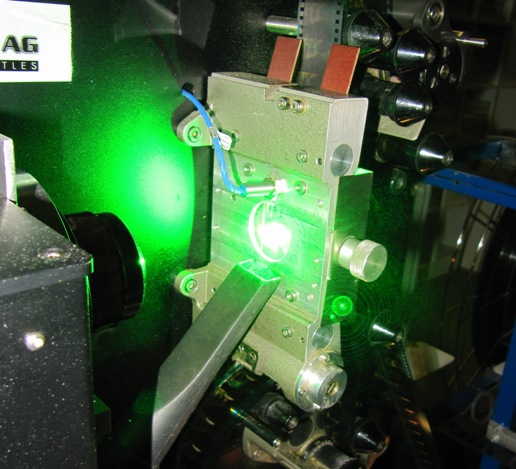 Laser in Aktion (Detail)